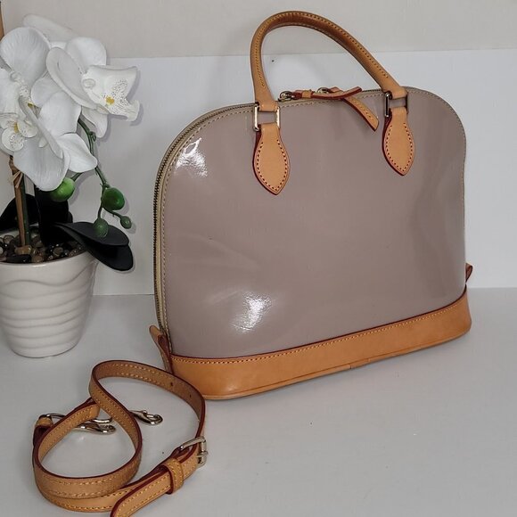 Dooney & Bourke Yellow Patent Leather Satchel - Picture 7 of 11